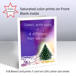 Illumination Christmas holiday card printable