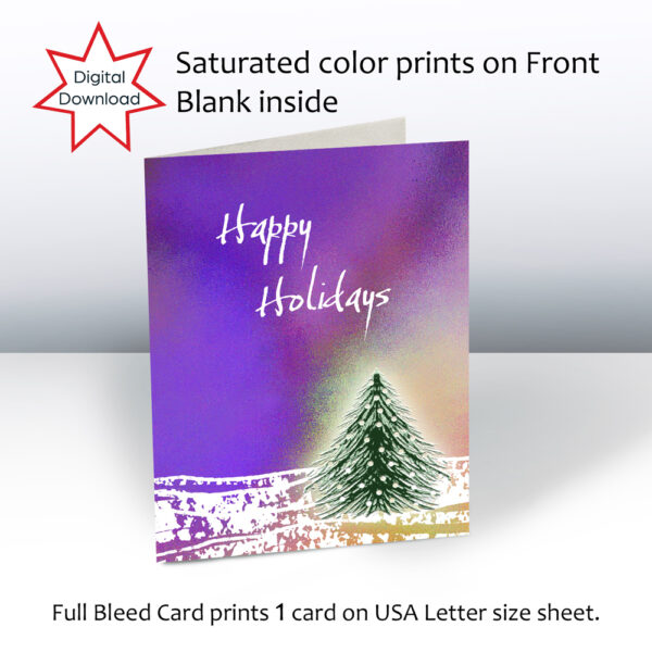 Illumination Greeting Card with Happy Holidays text