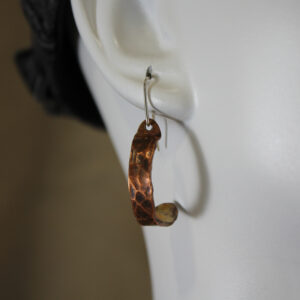 Hammered Copper Half-Hoop Earrings